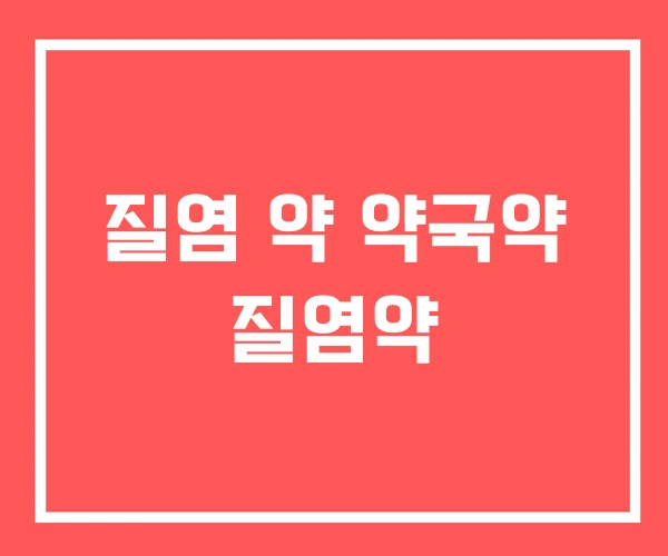 질염 약 약국약 질염약