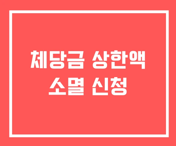체당금 상한액 소멸 신청
