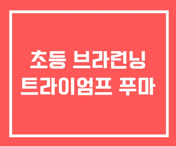 초등 브라런닝 트라이엄프 푸마