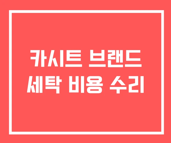 카시트 브랜드 세탁 비용 수리