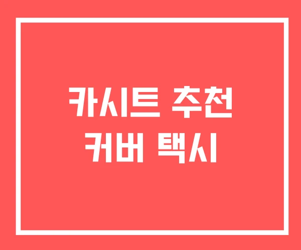 카시트 추천 커버 택시