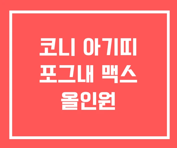 코니 아기띠 포그내 맥스 올인원