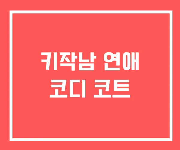 키작남 연애 코디 코트