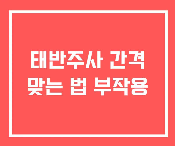 태반주사 간격 맞는 법 부작용