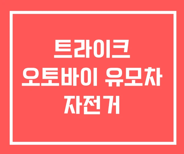 트라이크 오토바이 유모차 자전거