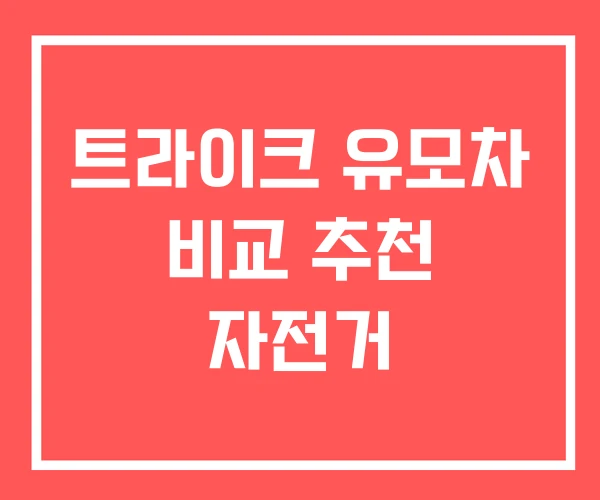 트라이크 유모차 비교 추천 자전거
