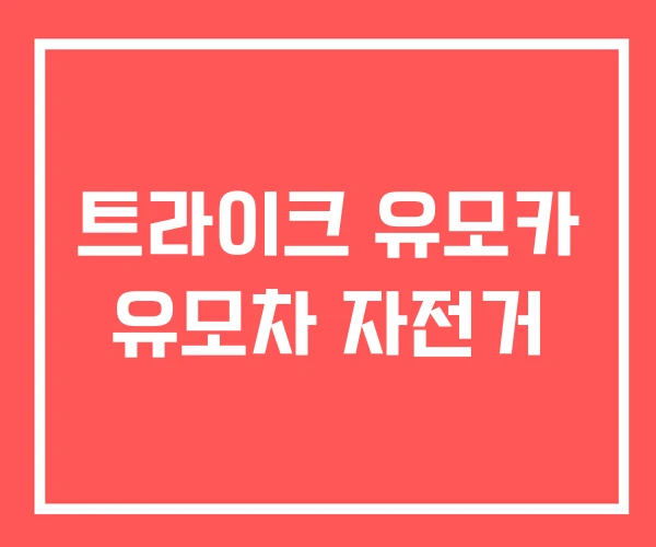 트라이크 유모카 유모차 자전거