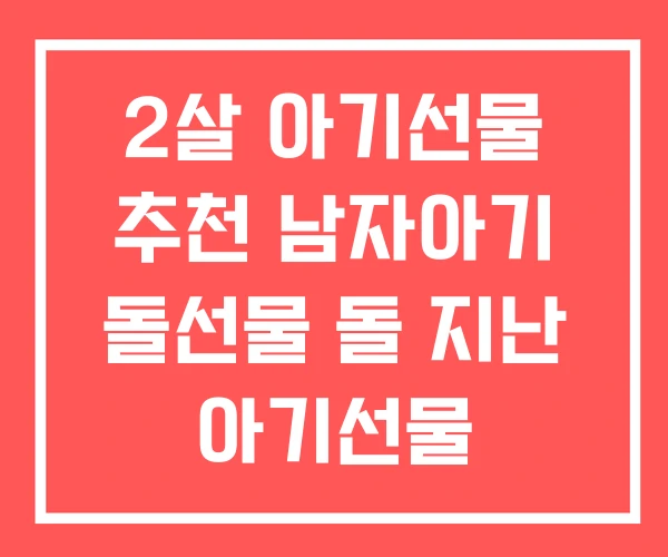 2살 아기선물 추천 남자아기 돌선물 돌 지난 아기선물