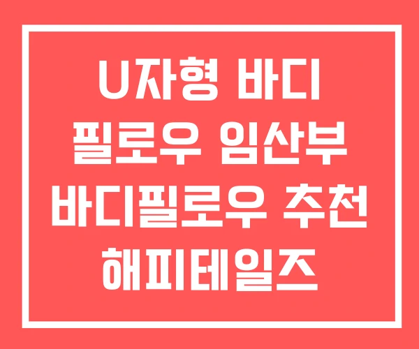 U자형 바디 필로우 임산부 바디필로우 추천 해피테일즈