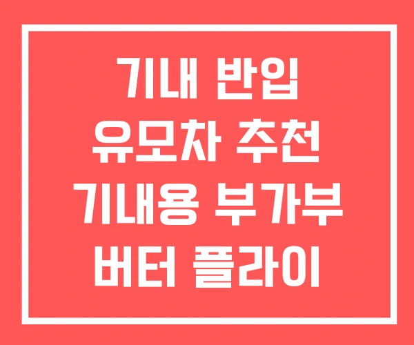 기내 반입 유모차 추천 기내용 부가부 버터 플라이