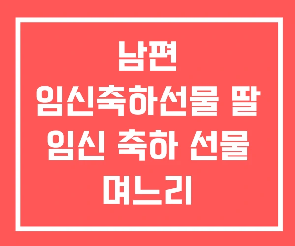 남편 임신축하선물 딸 임신 축하 선물 며느리