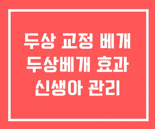 두상 교정 베개 두상베개 효과 신생아 관리
