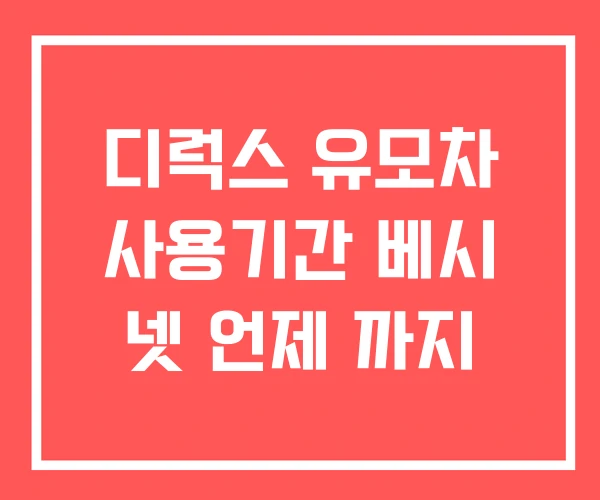 디럭스 유모차 사용기간 베시 넷 언제 까지