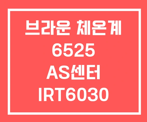 브라운 체온계 6525 AS센터 IRT6030
