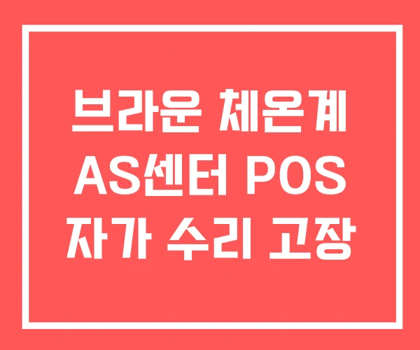 브라운 체온계 AS센터 POS 자가 수리 고장