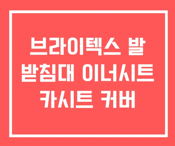 브라이텍스 발 받침대 이너시트 카시트 커버