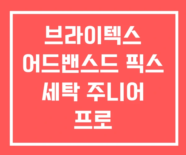 브라이텍스 어드밴스드 픽스 세탁 주니어 프로