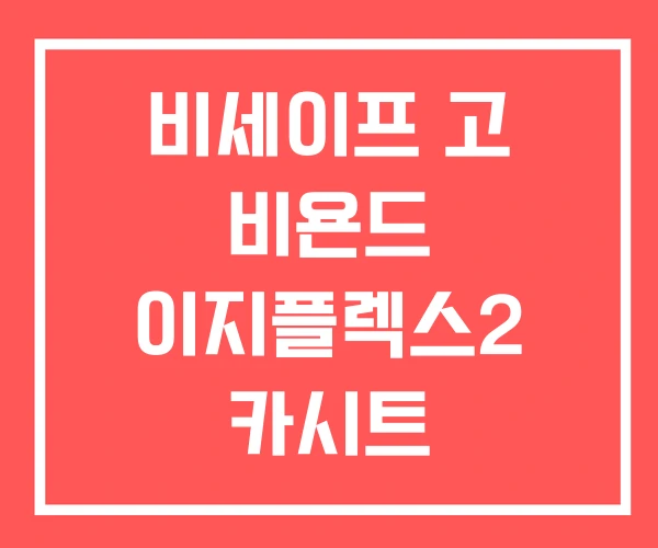비세이프 고 비욘드 이지플렉스2 카시트