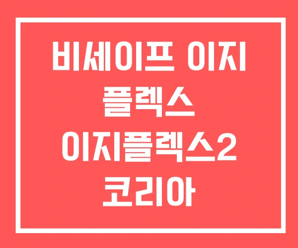 비세이프 이지 플렉스 이지플렉스2 코리아