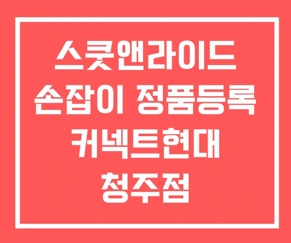 스쿳앤라이드 손잡이 정품등록 커넥트현대 청주점