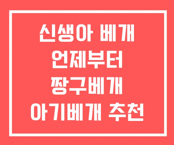 신생아 베개 언제부터 짱구베개 아기베개 추천