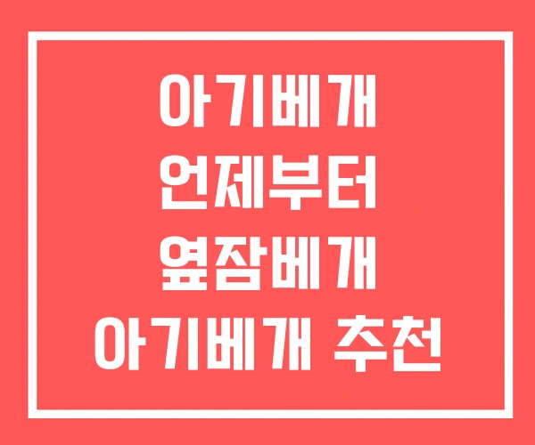 아기베개 언제부터 옆잠베개 아기베개 추천 아기베개 언제부터 옆잠베개 아기베개 추천