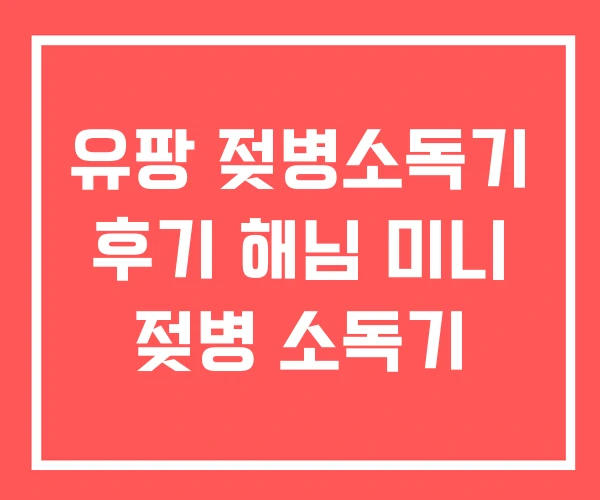 유팡 젖병소독기 후기 해님 미니 젖병 소독기
