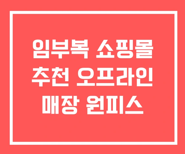 임부복 쇼핑몰 추천 오프라인 매장 원피스