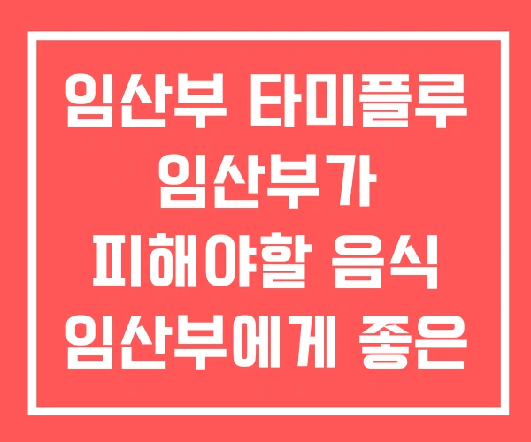 임산부 타미플루 임산부가 피해야할 음식 임산부에게 좋은 임산부 타미플루 임산부가 피해야할 음식 임산부에게 좋은