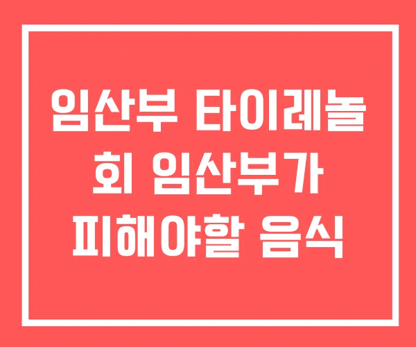 임산부 타이레놀 회 임산부가 피해야할 음식 임산부 타이레놀 회 임산부가 피해야할 음식