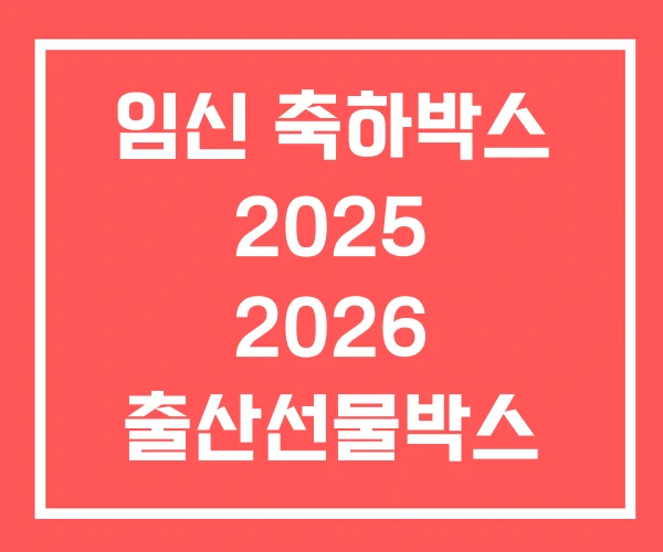 임신 축하박스 2025 2026 출산선물박스