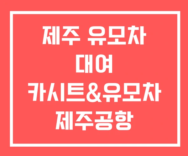 제주 유모차 대여 카시트&유모차 제주공항