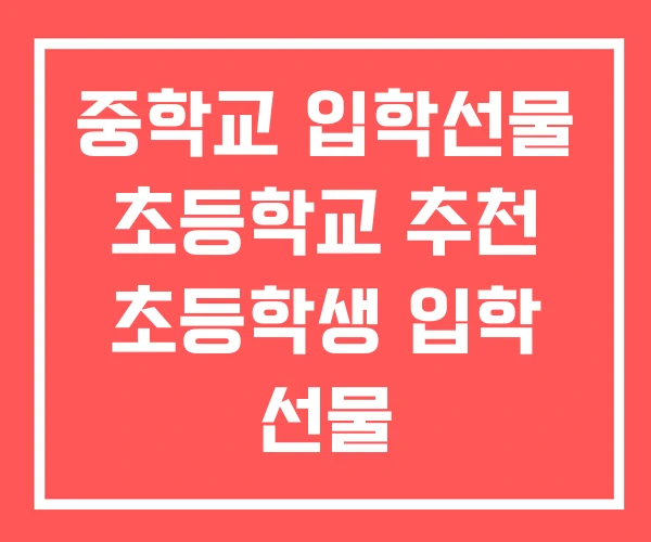 중학교 입학선물 초등학교 추천 초등학생 입학 선물 중학교 입학선물 초등학교 추천 초등학생 입학 선물