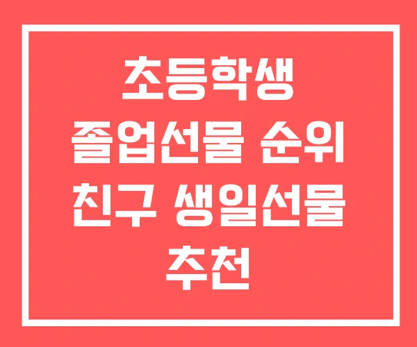 초등학생 졸업선물 순위 친구 생일선물 추천 초등학생 졸업선물 순위 친구 생일선물 추천