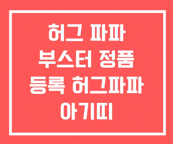 허그 파파 부스터 정품 등록 허그파파 아기띠