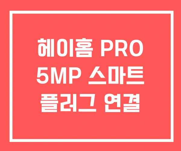 헤이홈 PRO 5MP 스마트 플러그 연결